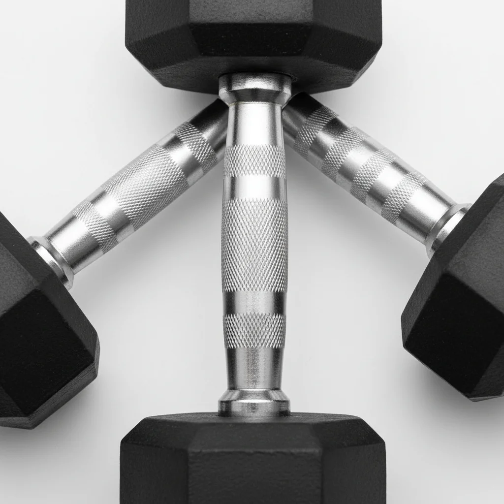 dumbbell set knurling