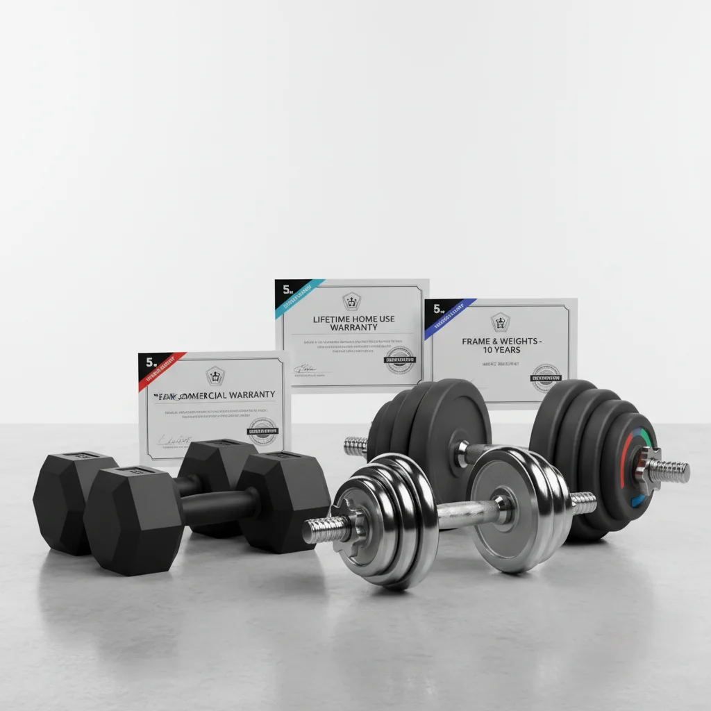 dumbbell set warranties